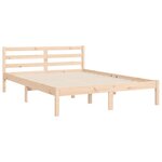 vidaXL Cadre de lit sans matelas 120x200 cm bois massif
