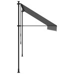 vidaXL Auvent rétractable anthracite 350x150 m tissu et acier