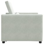 vidaXL Sofa-lit convertible 3-en-1 en velours gris clair