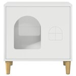 vidaXL Maison pour chat Blanc Brillant 51 x 30 x 52 cm