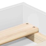 vidaXL Cadre de lit sans matelas blanc 140x190 cm