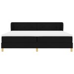 vidaXL Lit à ressorts avec matelas Noir 200 x 200 cm tissu