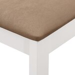 vidaXL Chaises à manger avec coussins lot de 4 blanc bois solide
