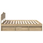 vidaXL Cadre de lit Sonoma 180 x 200 cm Bois de pin massif