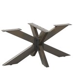 vidaXL Pied de table basse en forme d'araignée noir 98 x 58 x (42-43) cm en acier