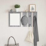 vidaXL Porte-manteau mural avec étagère Sonoma gris 85 x 10 x 45 cm