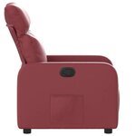 vidaXL Fauteuil inclinable Rouge bordeaux Similicuir
