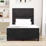 Lit vidaXL Noir 120x190 cm Velours