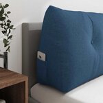 vidaXL Coussin de Dos Bleu 200 x 24 x 50 cm tissu