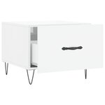 vidaXL Table basse blanc brillant 50x50x40 cm bois d'ingénierie