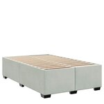 vidaXL Cadre de lit avec matelas Gris clair 120 x 200 cm Velours