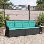 vidaXL Banc de jardin Noir polyrotin