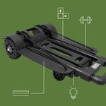 Pack and Move - Diable pliable - 50Kg - Déménagement et Transport - Léger Compact - Petit Diable Manutention - Manche Télescopique - Tendeur intégré