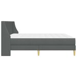 vidaXL Cadre de lit avec matelas Gris foncé 180 x 200 cm tissu