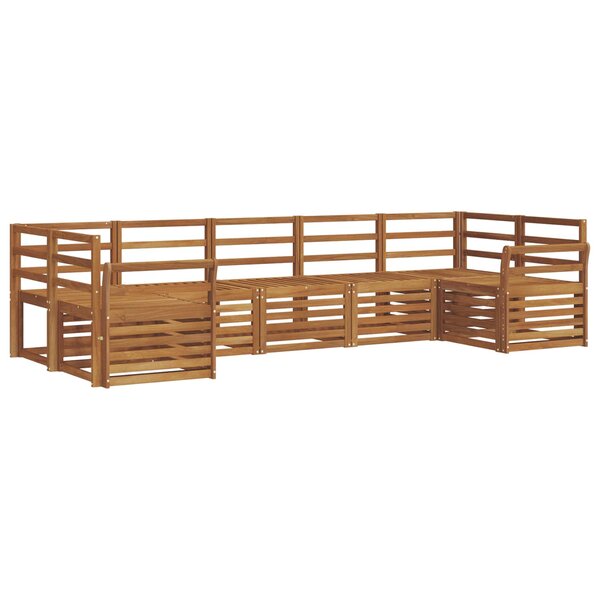 vidaXL Ensemble de canapés d'extérieur 7 pc Naturel