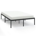 vidaXL Cadre de lit métal noir 135x190 cm