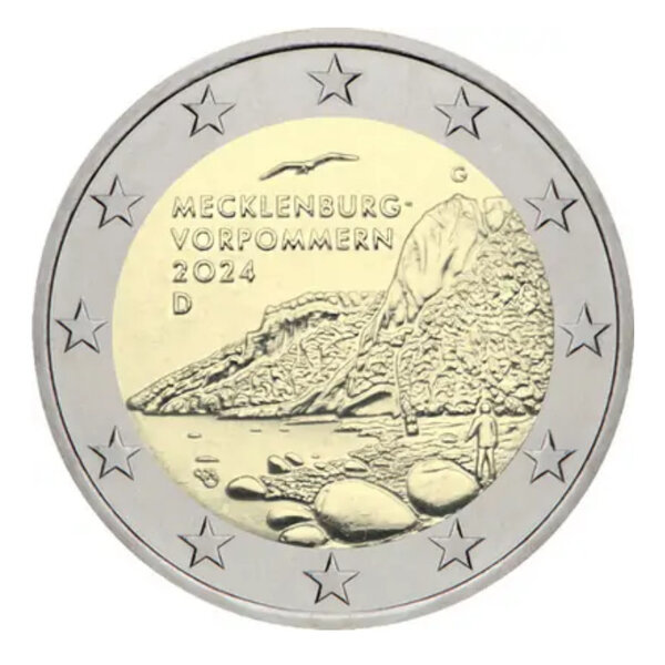 2 euros commémoratives Allemagne 2024 - Mecklembourg  les 5 ateliers.