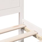 vidaXL Cadre de Lit Blanc en Pin Blanc Bois de pin massif Simple