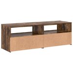 vidaXL Meuble TV avec lumières LED Chêne fumé 120x35x40 cm