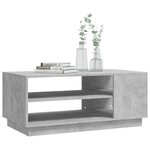 vidaXL Table basse gris béton 102x55x43 cm bois d'ingénierie