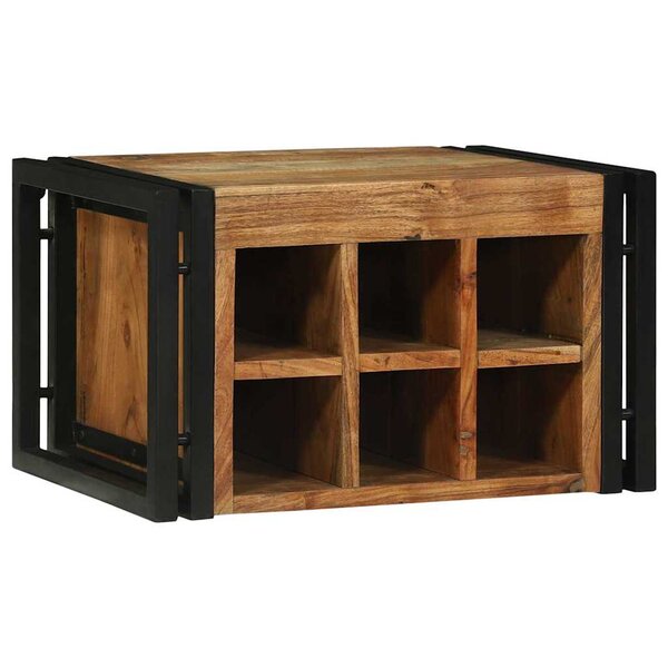 vidaXL Étagère à vin 2 Pièces 46 x 35 x 27 5 cm Bois d'Acacia Massif
