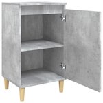 vidaXL Tables de chevet 2 Pièces gris béton 40x35x70 cm bois d'ingénierie