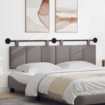 vidaXL Tête de lit suspendue Taupe Velours