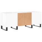 vidaXL Armoire à disques blanc brillant 121x38x48 cm bois d'ingénierie