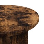 vidaXL Table d'appoint Chêne fumé Ø 39 x 38 cm Bois d'ingénierie
