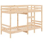 vidaXL Lit superposé sans matelas 90x190 cm bois de pin massif