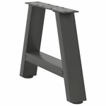 vidaXL Pieds de table basse en forme de A 2 pièces Anthracite 30 x (30-31) cm Acier