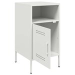 vidaXL Tables de chevet 2 Pièces blanc 36x39x68 cm acier