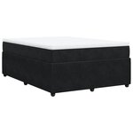 vidaXL Sommier à lattes de lit avec matelas Noir 140x200 cm Velours
