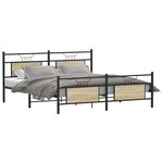 vidaXL Cadre de lit en métal sans matelas chêne sonoma 180x200 cm