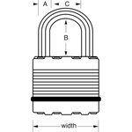 Master lock cadenas excell 2 pcs 52 mm m5eurt