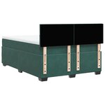 vidaXL Sommier à lattes de lit et matelas Vert foncé 140x190cm Velours