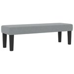 vidaXL Lit à Ressorts avec Matelas et Banc Gris Clair 160x200 cm Tissu
