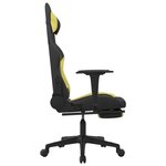 vidaXL Chaise de jeu avec repose-pied Noir et vert clair