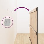 vidaXL Tête de lit murale Gris 185x3x110 cm Bois massif de pin