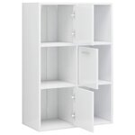 vidaXL Armoire de rangement Blanc brillant Bois d’ingénierie