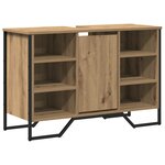vidaXL cabinet lavabo salle de bain Chêne Artisan 91x35x60 cm Bois d'ingénierie