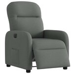 vidaXL Fauteuil inclinable électrique Gris foncé Tissu
