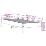 vidaXL Cadre de lit sans matelas blanc 100x200 cm bois de pin massif