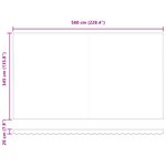 vidaXL Store Rétractable Manuel avec Rayures Rouges et Blanches 600x350 cm