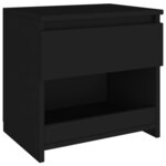 vidaXL Tables de chevet 2 Pièces Noir 40x30x39 cm Aggloméré