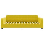 vidaXL Lit de jour avec lit gigogne jaune 90x200 cm velours