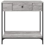 vidaXL Table console sonoma gris 75x34 5x75 cm bois d'ingénierie