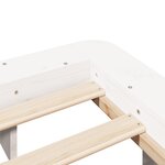 vidaXL Cadre de lit sans matelas blanc 140x200 cm bois de pin massif