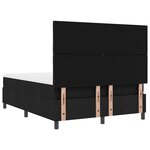 vidaXL Lit à ressorts avec matelas Noir 160 x 200 cm tissu
