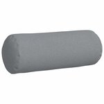 vidaXL Coussins d'accent 2 Pièces Gris clair Ø 25 x 70 cm tissu
